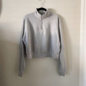 Wild Fable Grey Half Zip Sweater